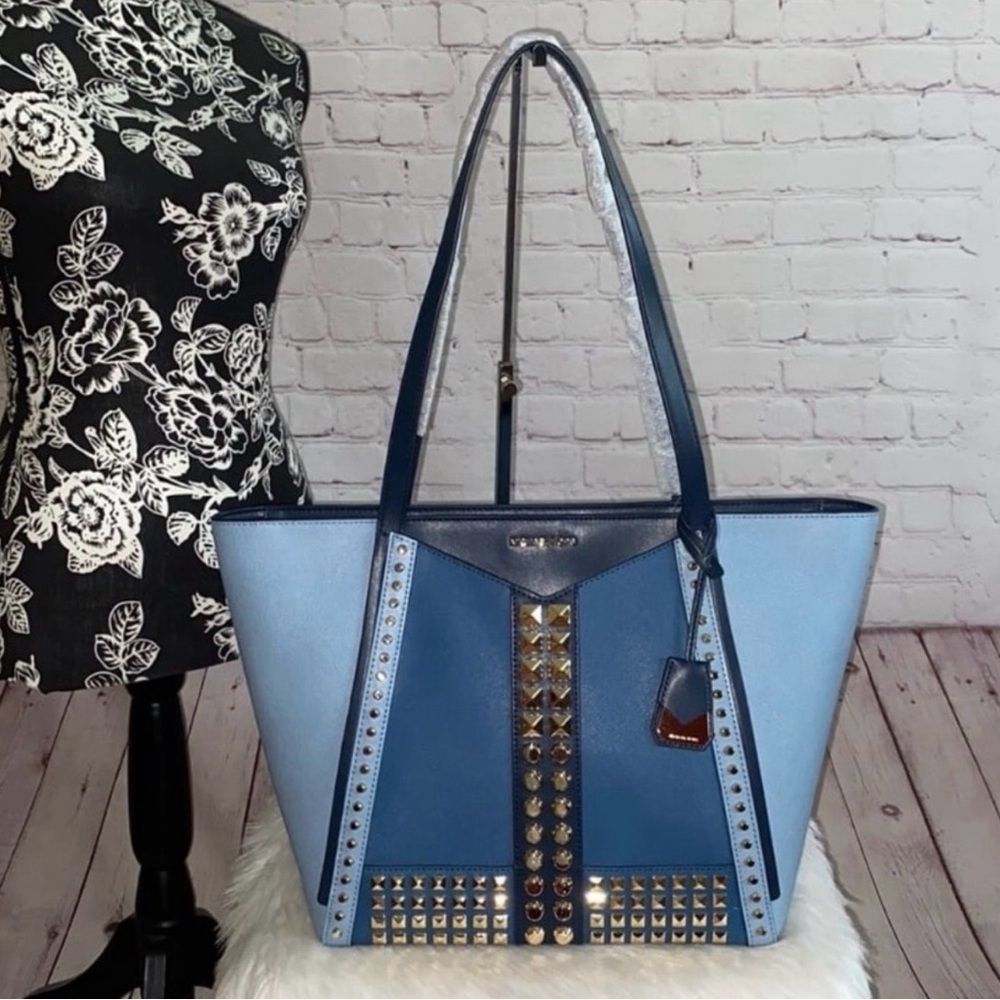 Michael Kors WHITNEY Large Tote/KINSLEY Wallet 2pc Set - Picture 2 of 9